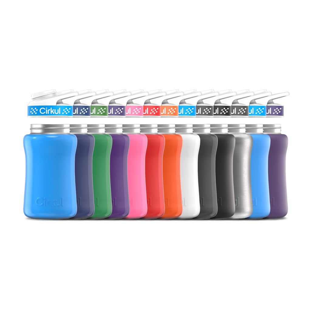 12oz. Stainless Steel Bottle & Comfort Grip Lid O4