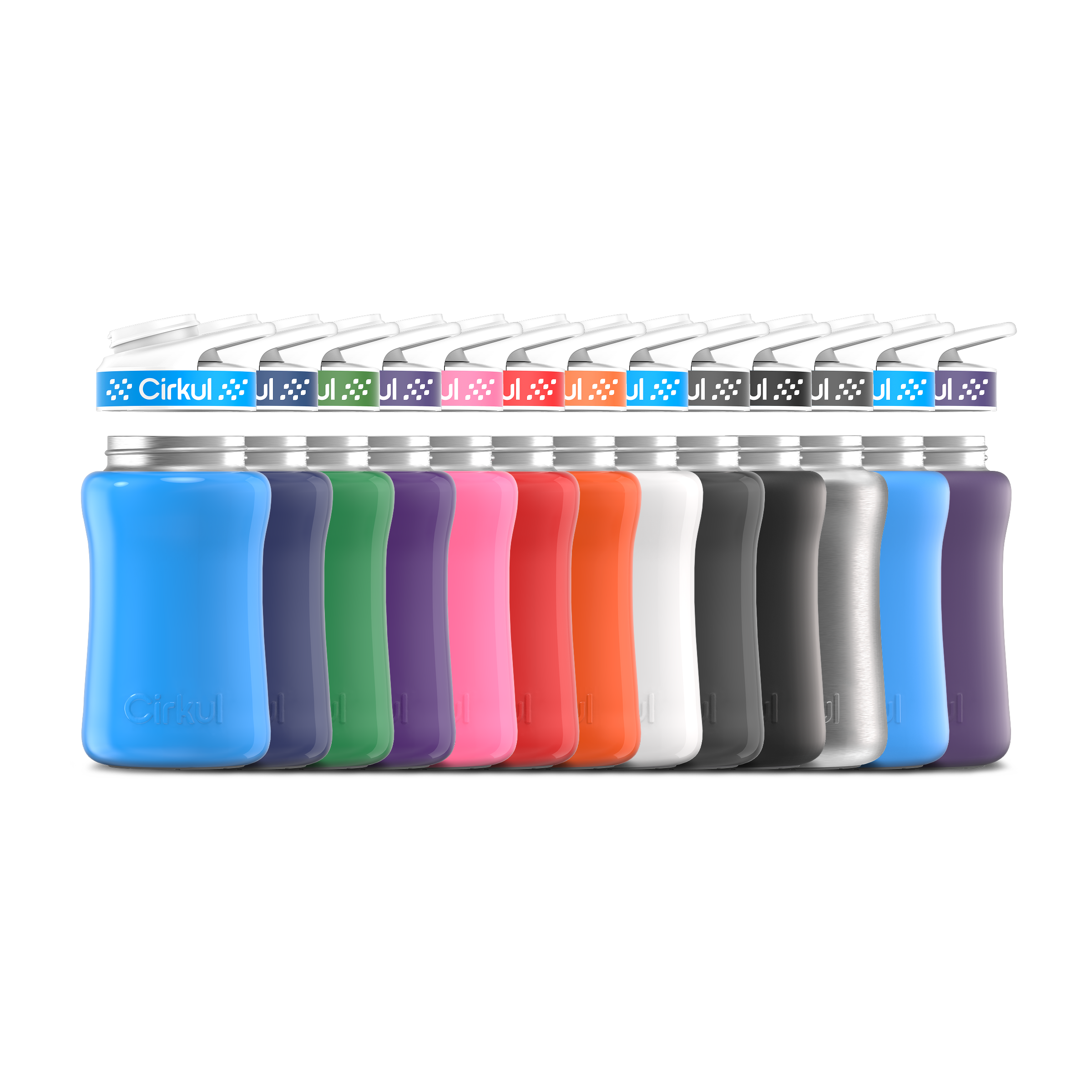 12oz. Stainless Steel Bottle & Comfort Grip Lid O4