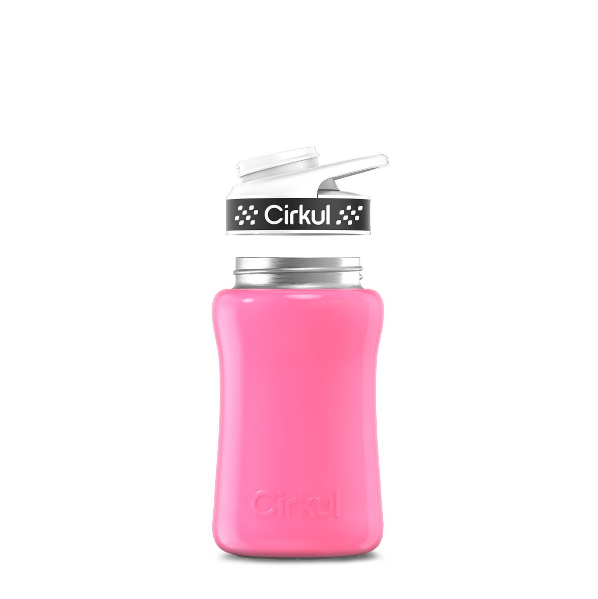 12oz. Stainless Steel Bottle & Comfort Grip Lid O4