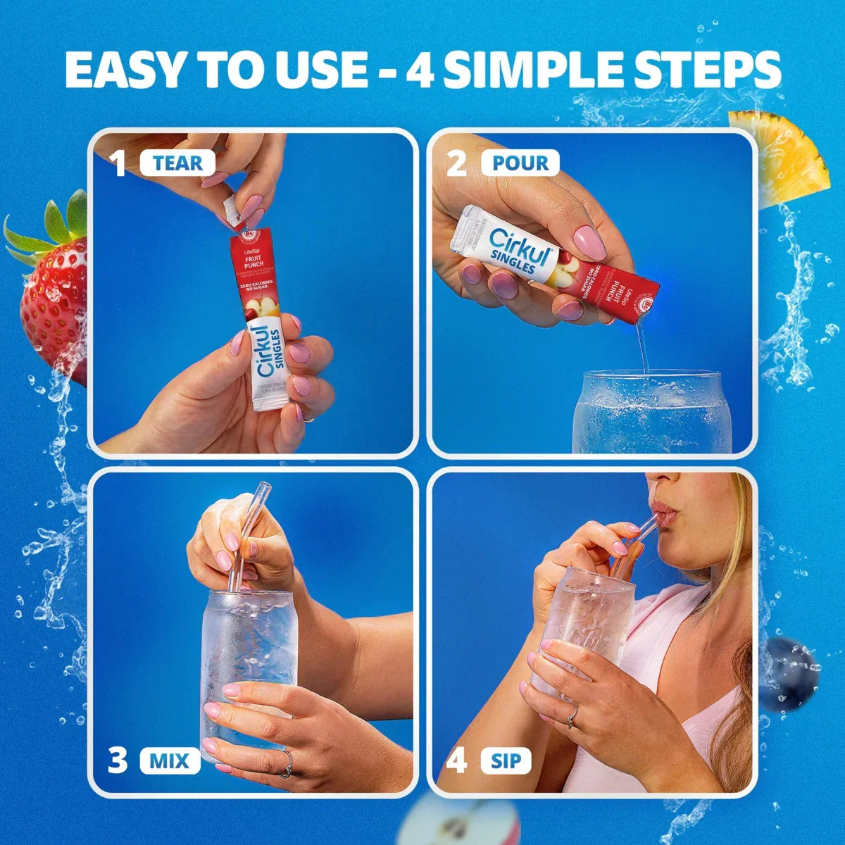 22oz. Plastic Bottle, LifeSip® Fruit Punch, & 18pk Singles Q6